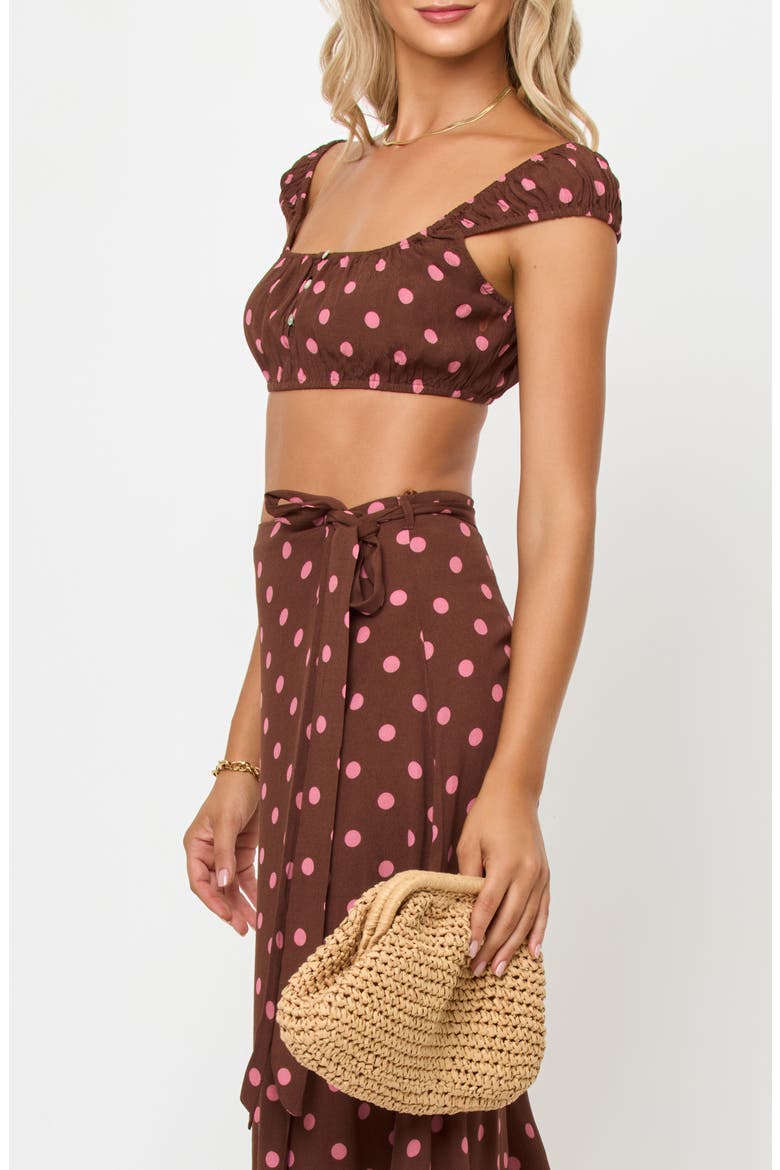 Ever Cover-Up Crop Top, Alternate, color, ALOTTA POLKA DOT