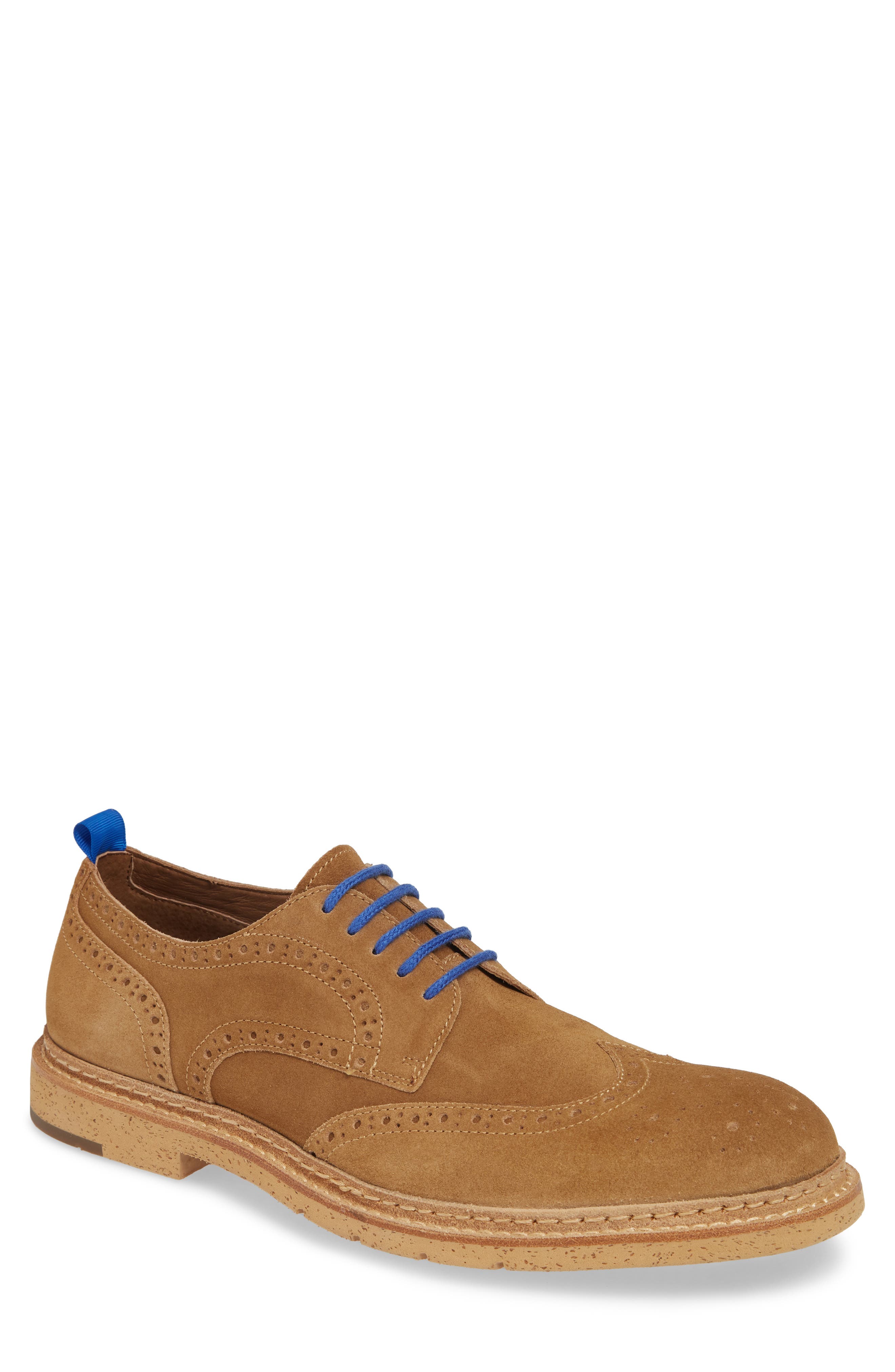 J&M 1850 Pearce Wingtip, Main, color, CAMEL SUEDE