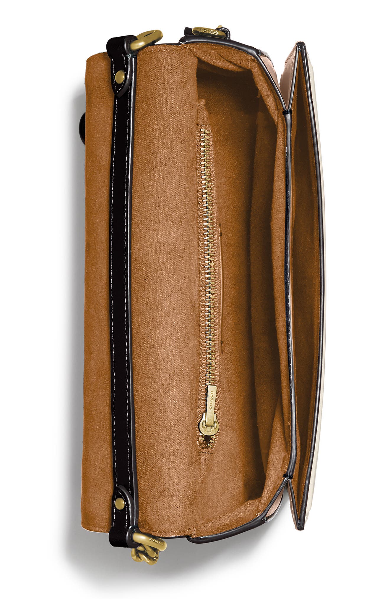 COACH Hutton Colorblock Leather Shoulder Bag, Alternate, color, 