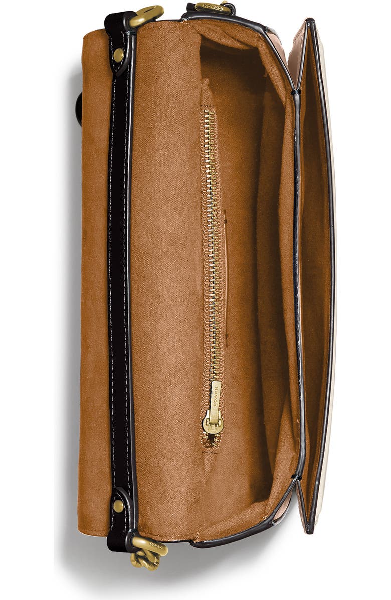 COACH Hutton Colorblock Leather Shoulder Bag, Alternate, color,