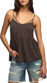 Lucky Brand Sandwash Braided Strap Babydoll Camisole