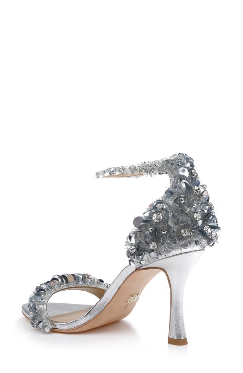 Badgley Mischka Collection Ankle Strap Sandal In Silver