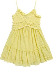 Ava & Yelly Kids' Lace Ruffle Babydoll Dress