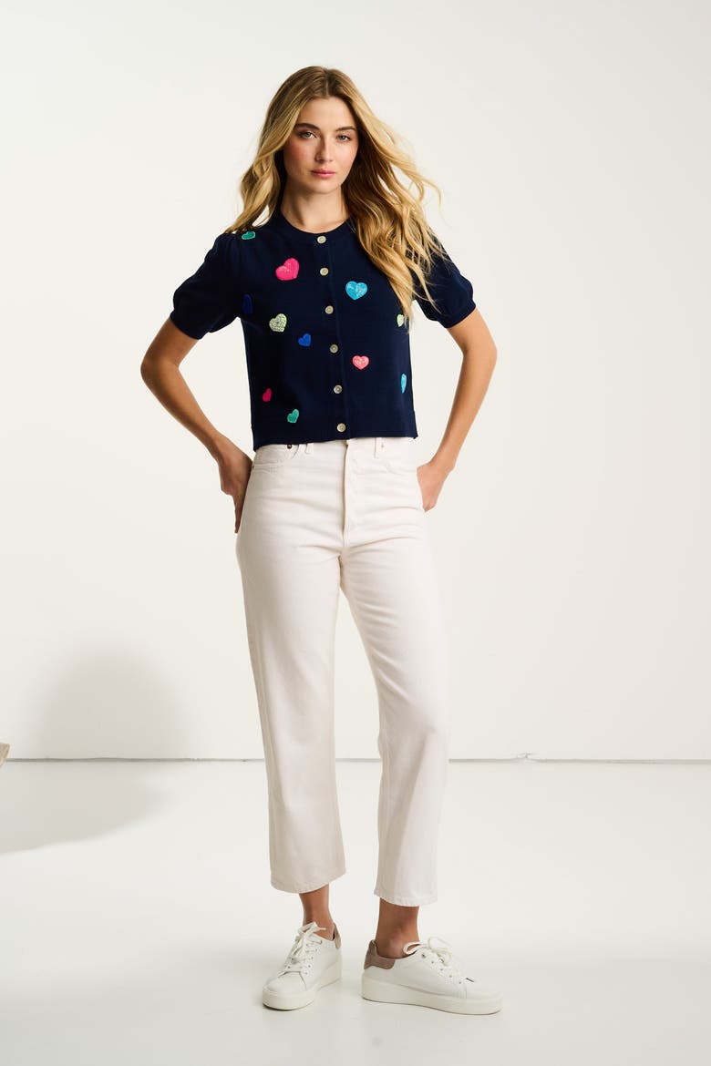 Royal Flush Cotton Cardigan, Alternate, color, Navy