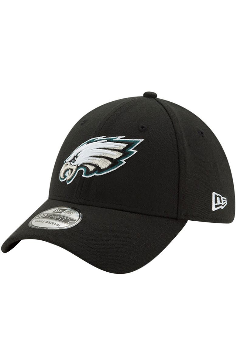 New Era Men's New Era Black Philadelphia Eagles 39THIRTY Fitted Hat, Main, color,