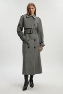 Karen Millen Herringbone Tailored Maxi Coat