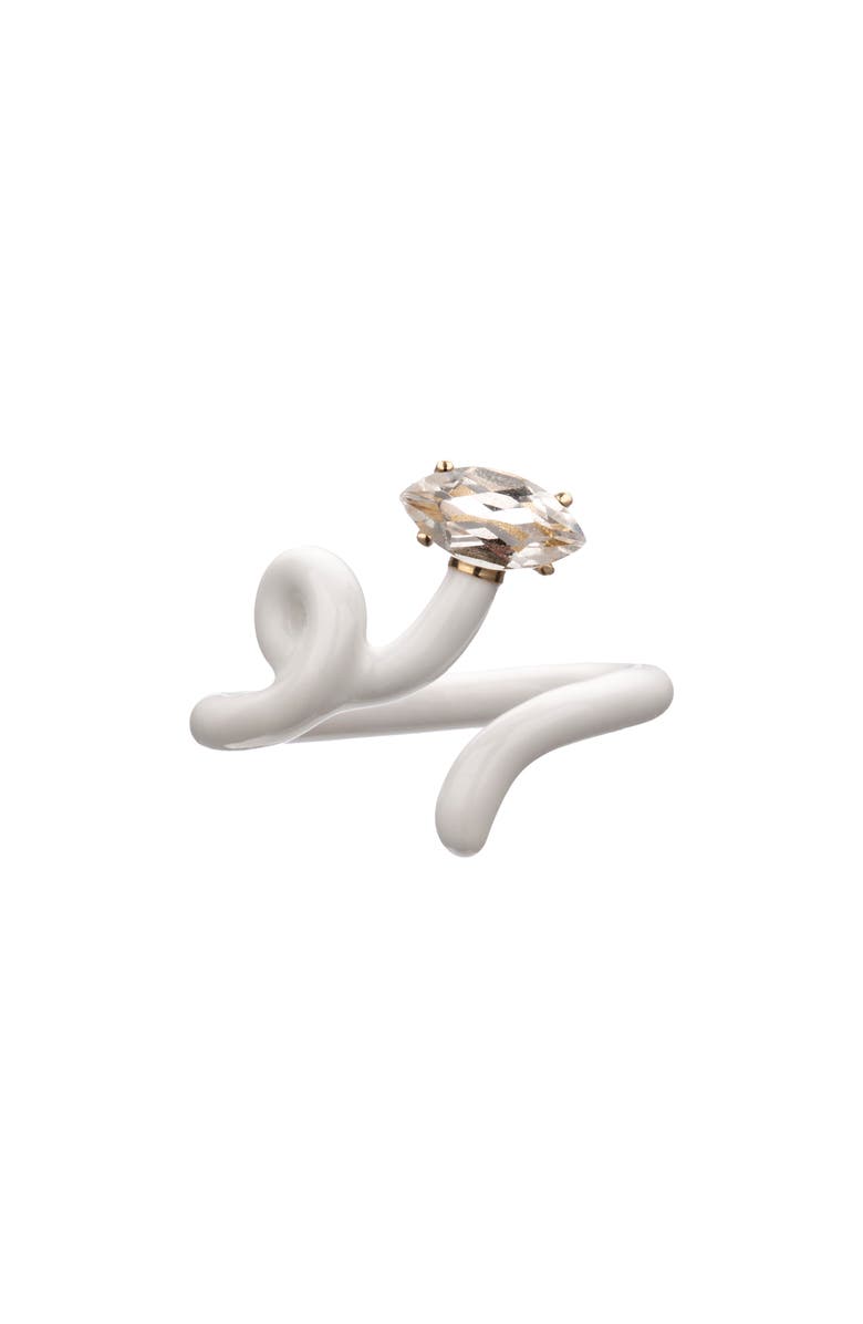 Bea Bongiasca Baby Vine Tendril Ring, Main, color, White