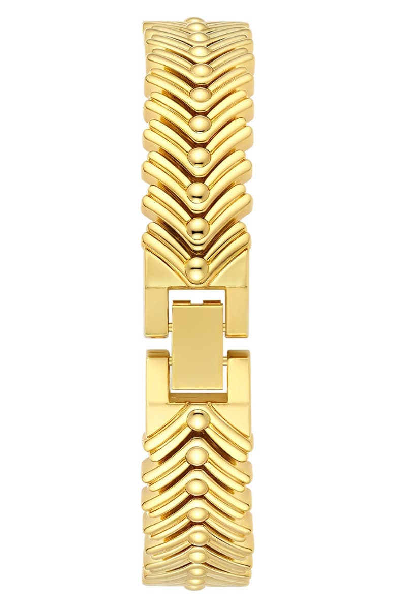 st. Moran Herringbone Bracelet Watch, 25.5mm x 31.5mm, Alternate, color, Gold