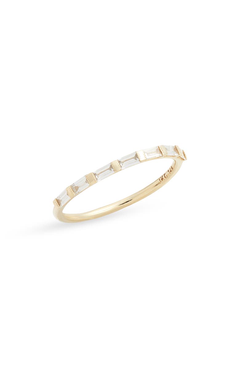 Jennie Kwon Designs Half Eternity Diamond Baguette Ring, Main, color,