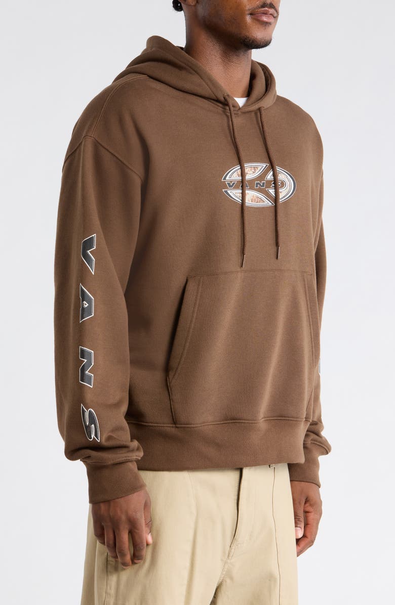 Vans Oval Blaster Fleece Pullover Hoodie, Alternate, color, Vintage Cocoa