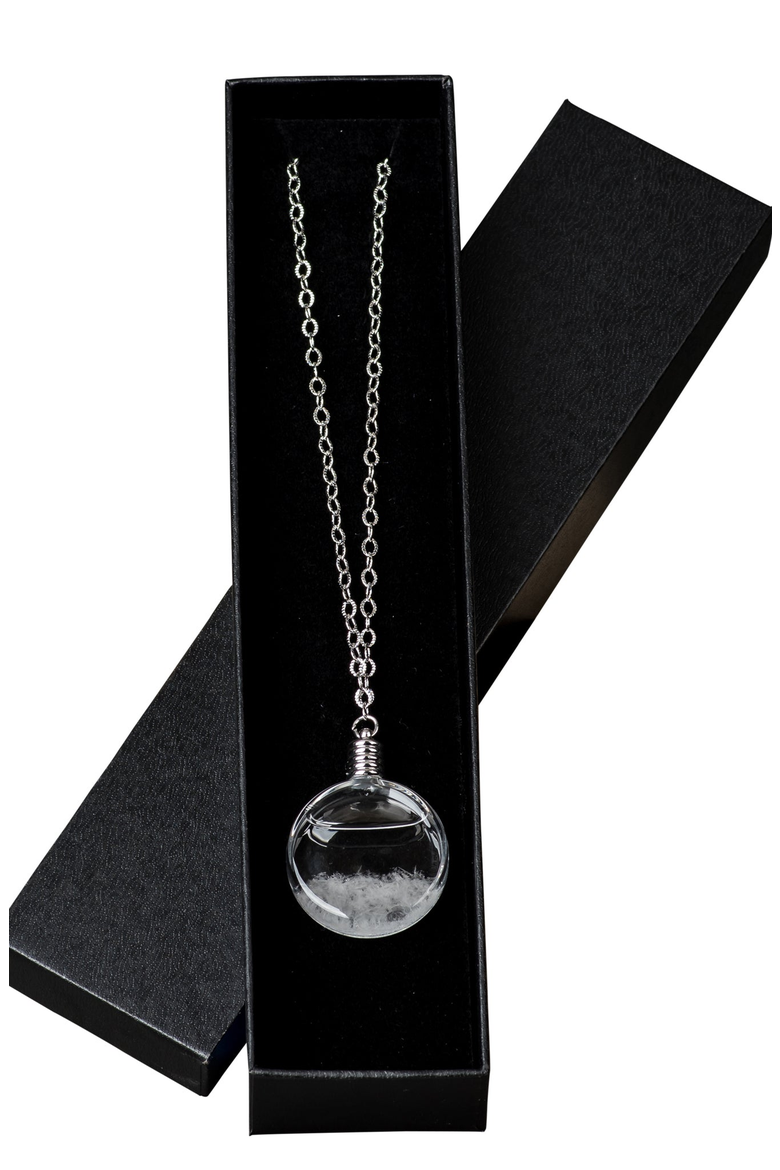 Storm Glass Necklace, Main, color, Clear