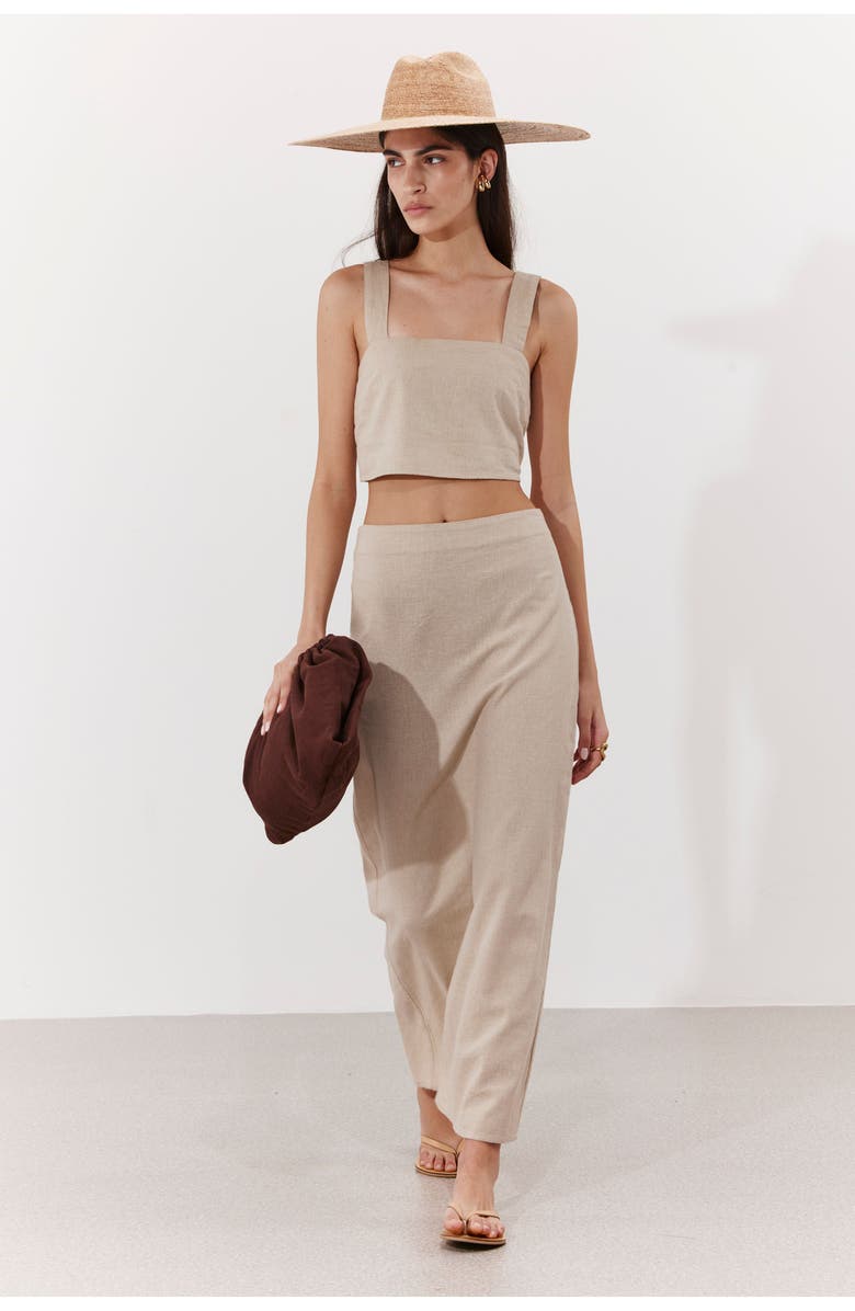 Gottex Beach Life Bali Escape Maxi Skirt Cover-Up, Alternate, color, Natural