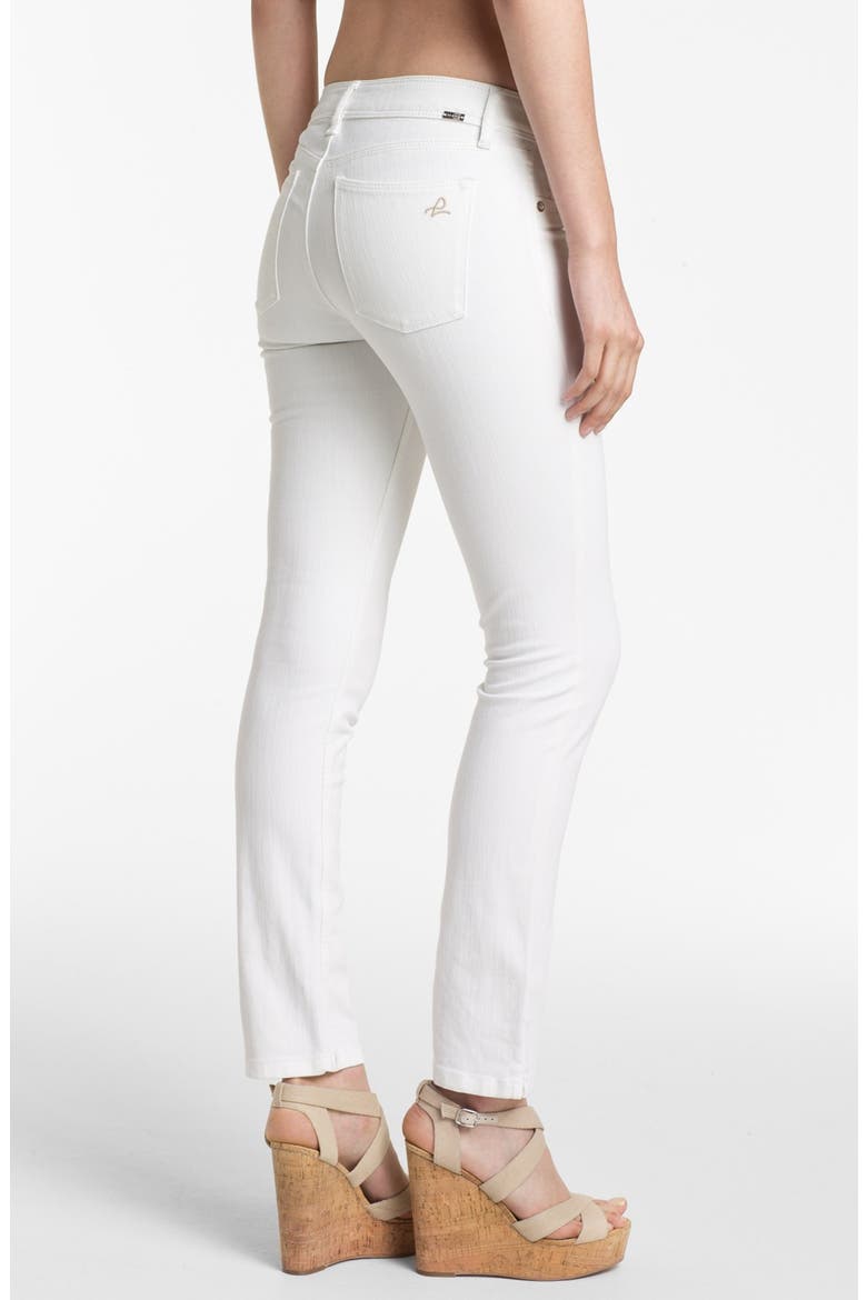 'Angel' Ankle Cigarette Jeans, Alternate, color, MILK