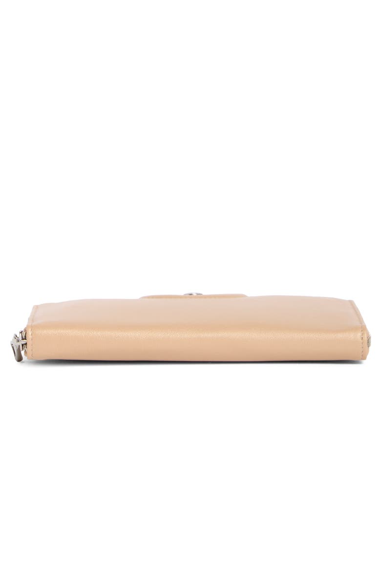 Longchamp Le Pilage Cuir Zip Wallet, Alternate, color, Golden Beige