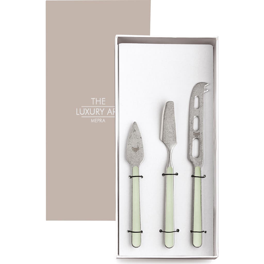 Mepra Fantasia Pewter Cheese Knives In Multi