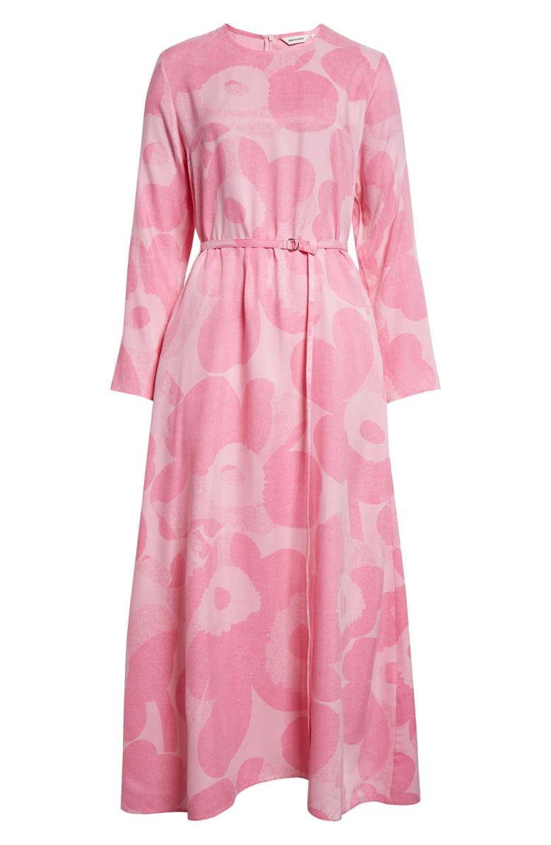 Marimekko Kaverus Unillo Floral Long Sleeve Dress, Alternate, color, 