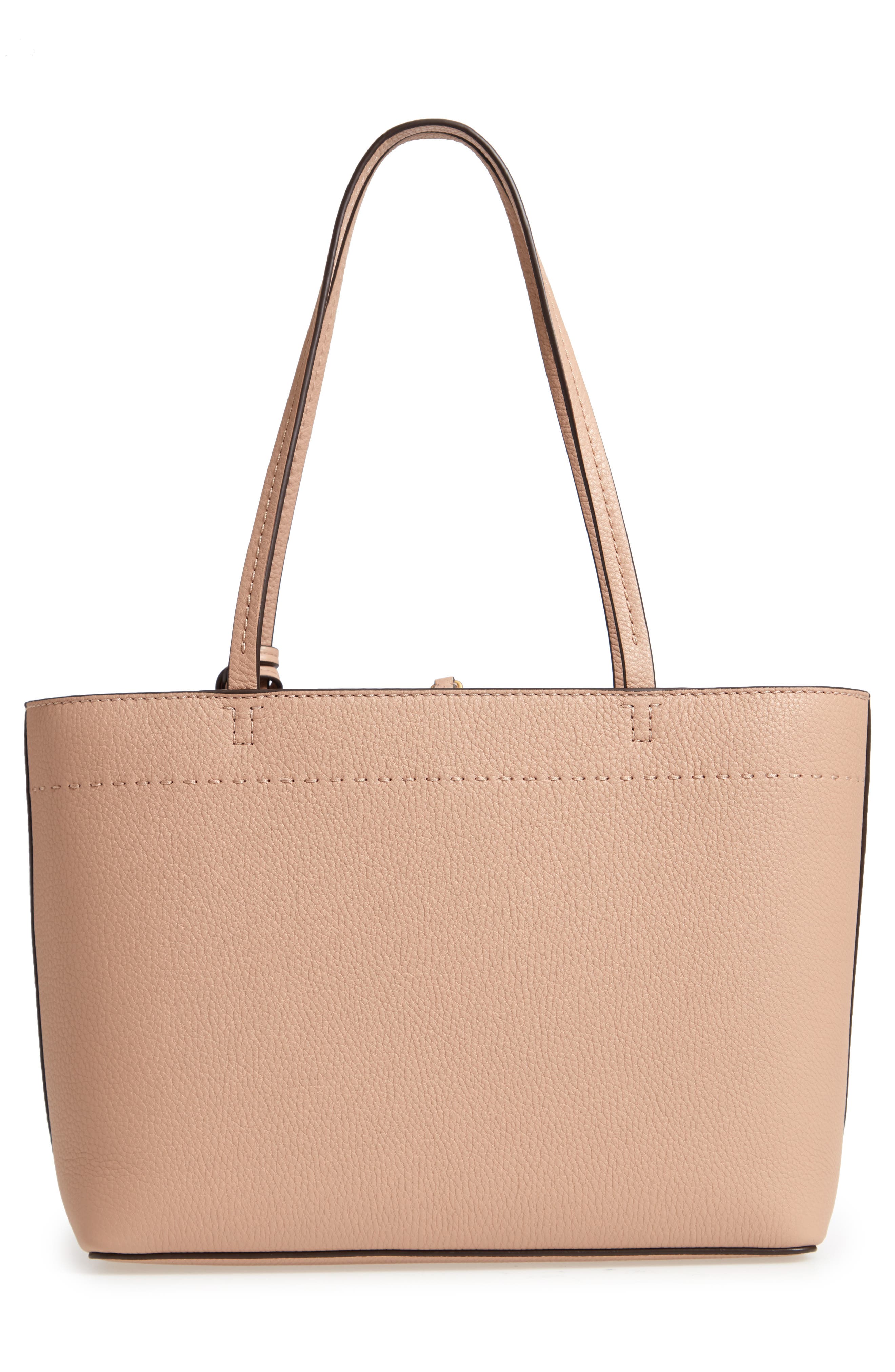 Small McGraw Leather Tote, Alternate, color, DEVON SAND