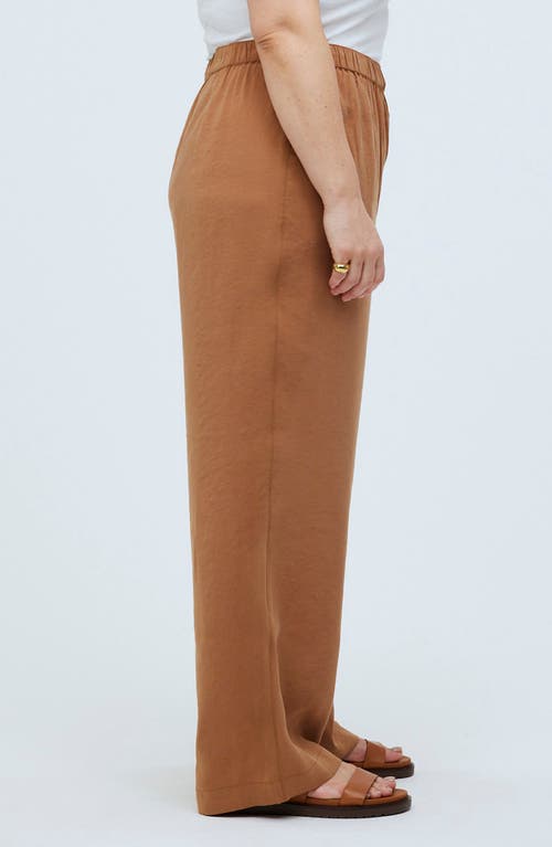 Madewell Softdrape Wide Leg Pants In Brown