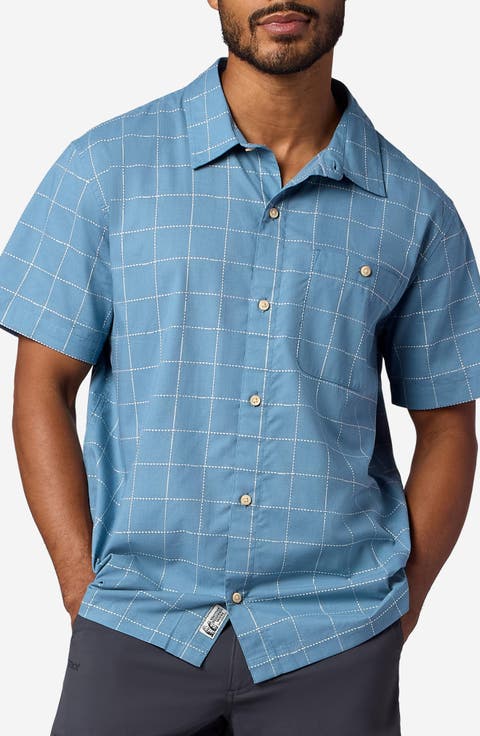Cedrus Organic Cotton Blend Short Sleeve Button-Up Shirt