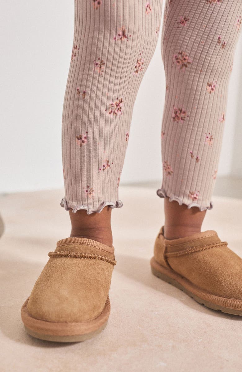 NEXT Kids' Bunny Appliqué Peplum T-Shirt & Rib Leggings Set, Alternate, color, Pink