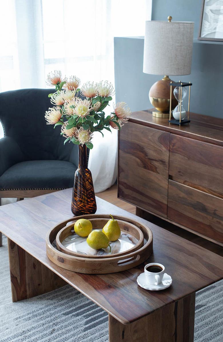 A & B Home Set of 2 Decorative Trays, Alternate, color, Brown