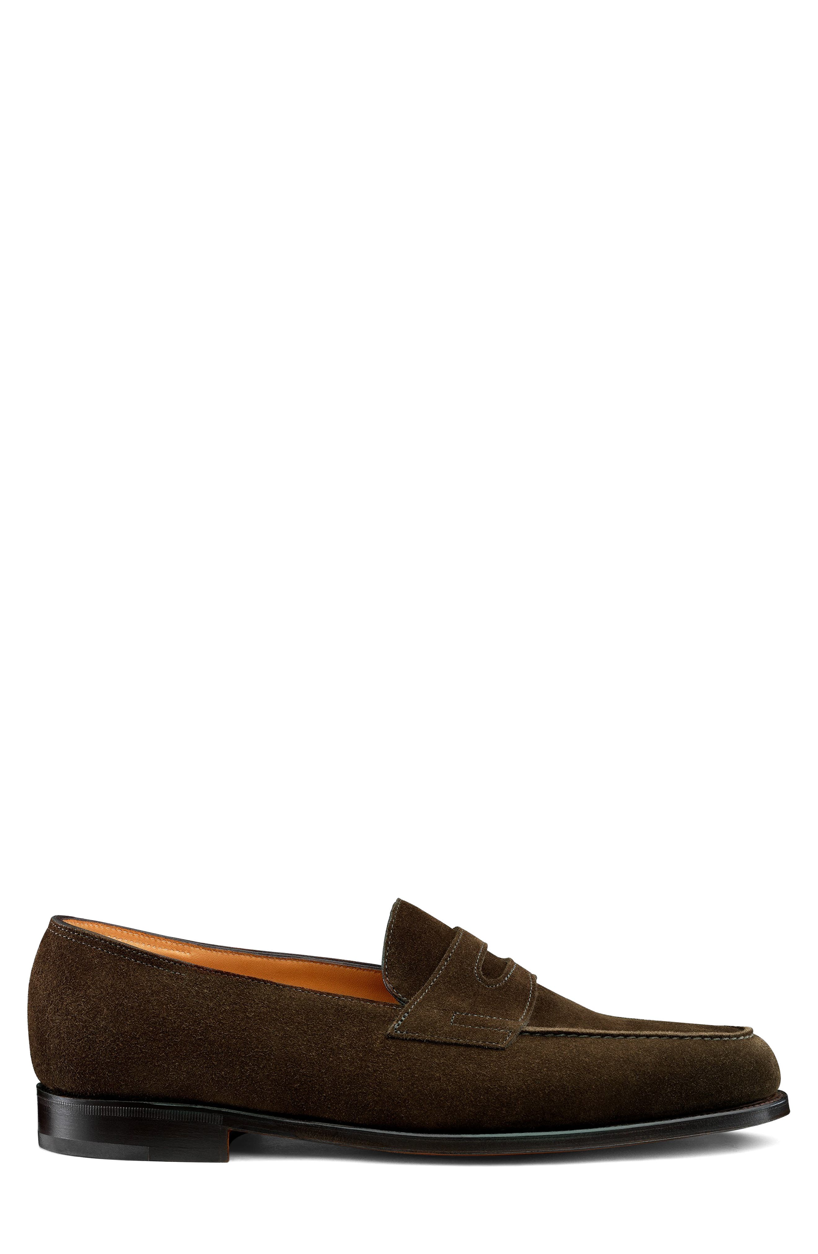 John Lobb Lopez Penny Loafer, Alternate, color, Brown