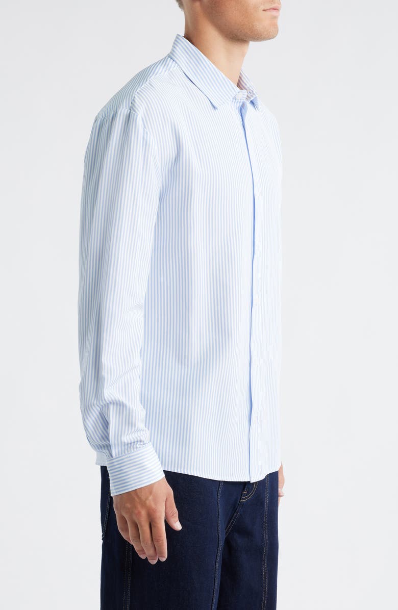KROST Stripe Button-Up Shirt, Alternate, color, Chambray Blue