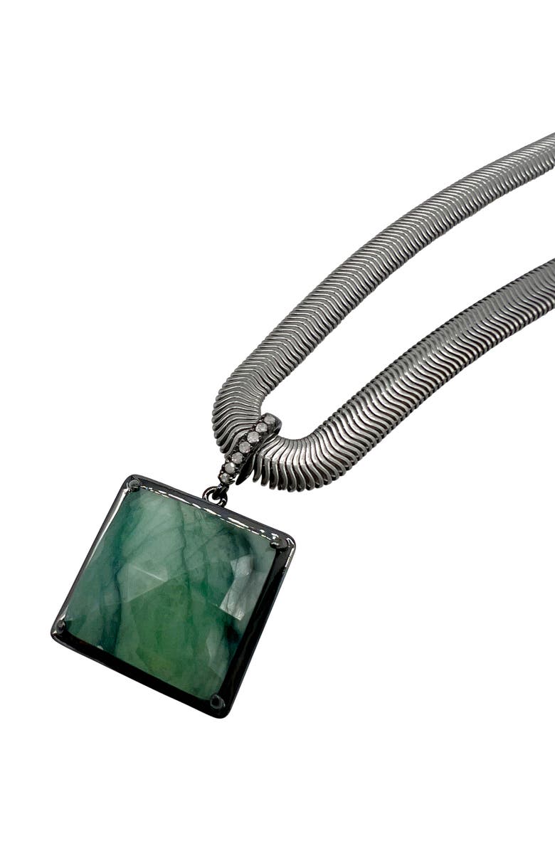 st. Moran Minetta Emerald Pendant Necklace, Alternate, color, 