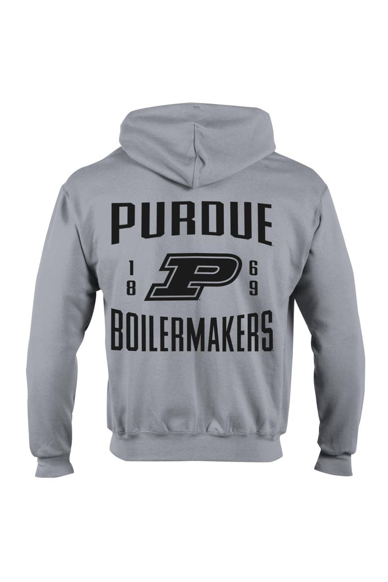Men's Champion  Heather Gray Purdue Boilermakers Varsity Powerblend Full-Zip Fleece Hoodie, Alternate, color, Heather Gray