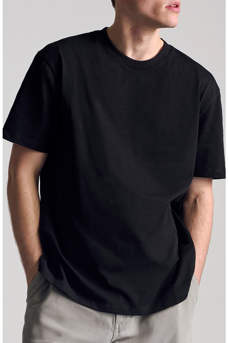 Basic Cotton T-Shirt, Main, color, BLACK