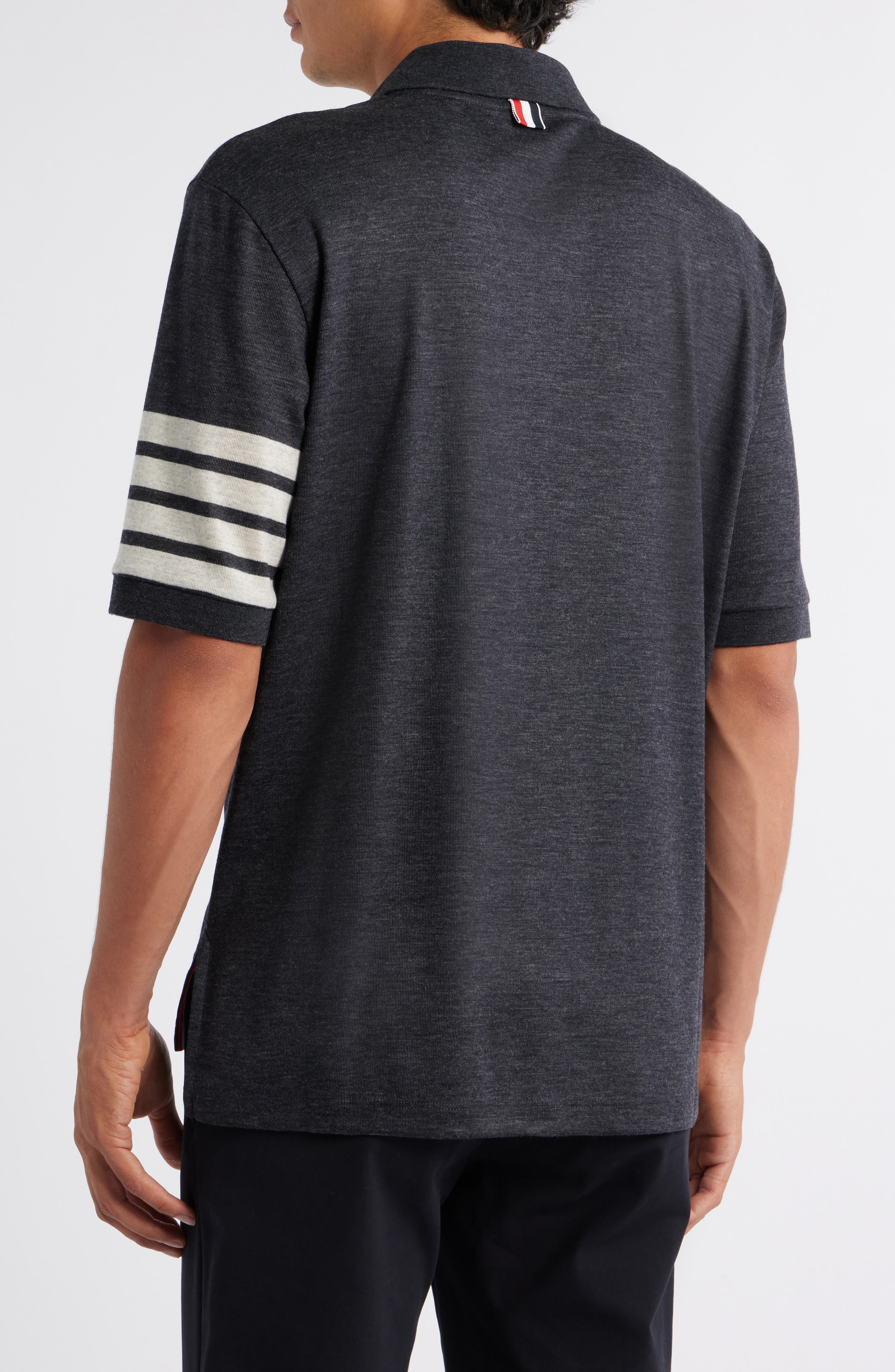 4-Bar Virgin Wool Jersey Polo - image 2
