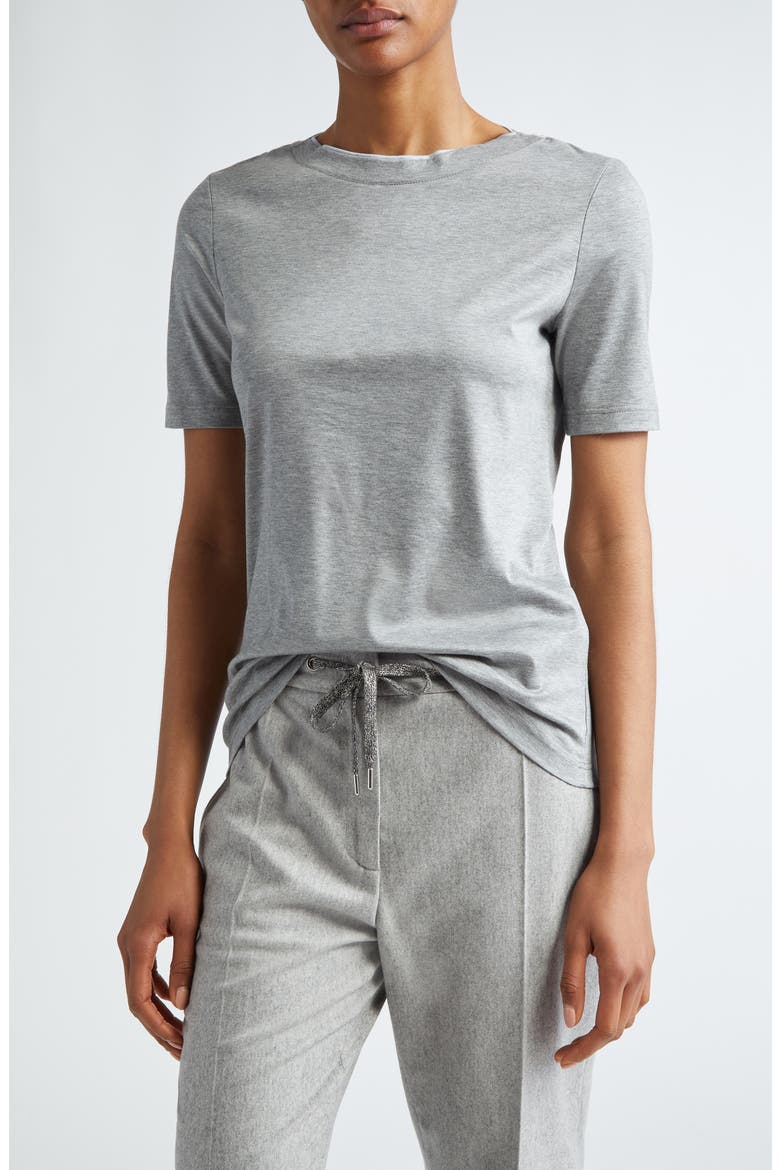 Layered T-Shirt, Main, color, GREY
