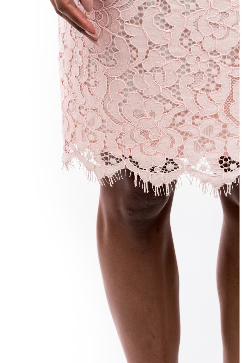 Lace Sheath Dress, Alternate, color, PINK