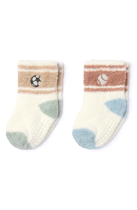 CozyChic® Lite 2-Pack Stripe Baby Socks
