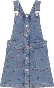 DL1961 Kids' Rose Embroidered Jumper Dress