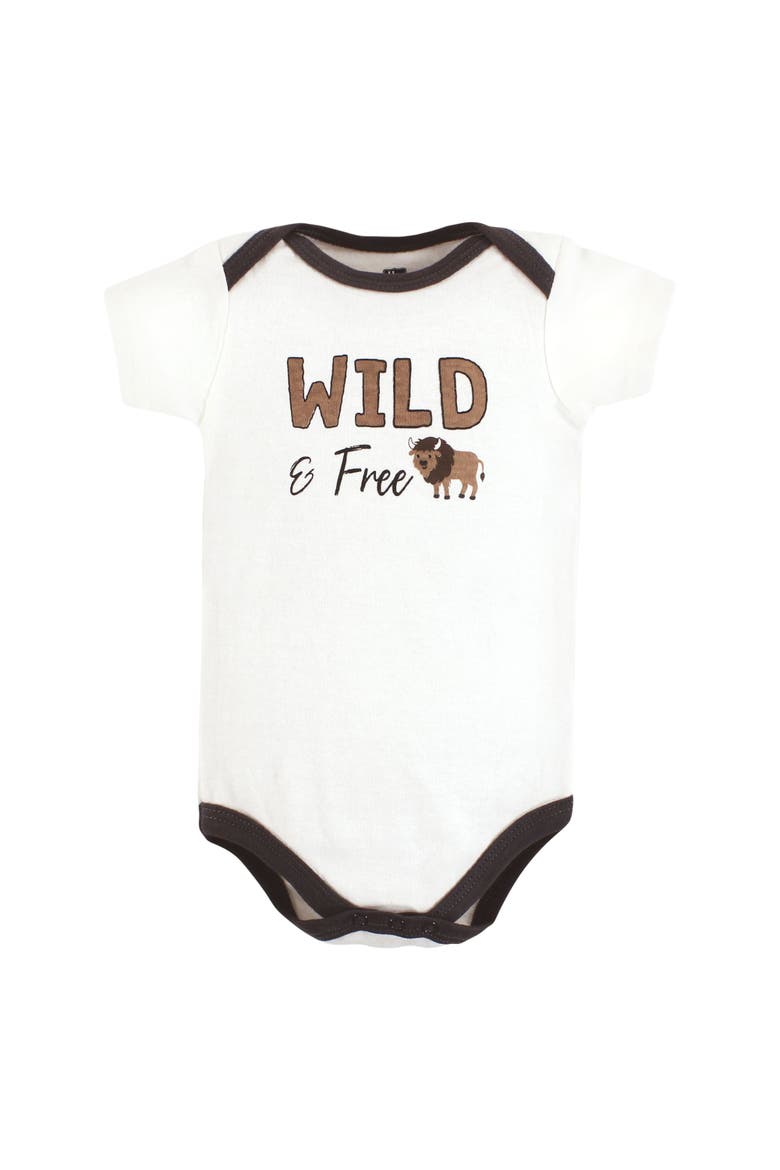 Cotton Bodysuits 7-Pack, Alternate, color, Wild Buffalo