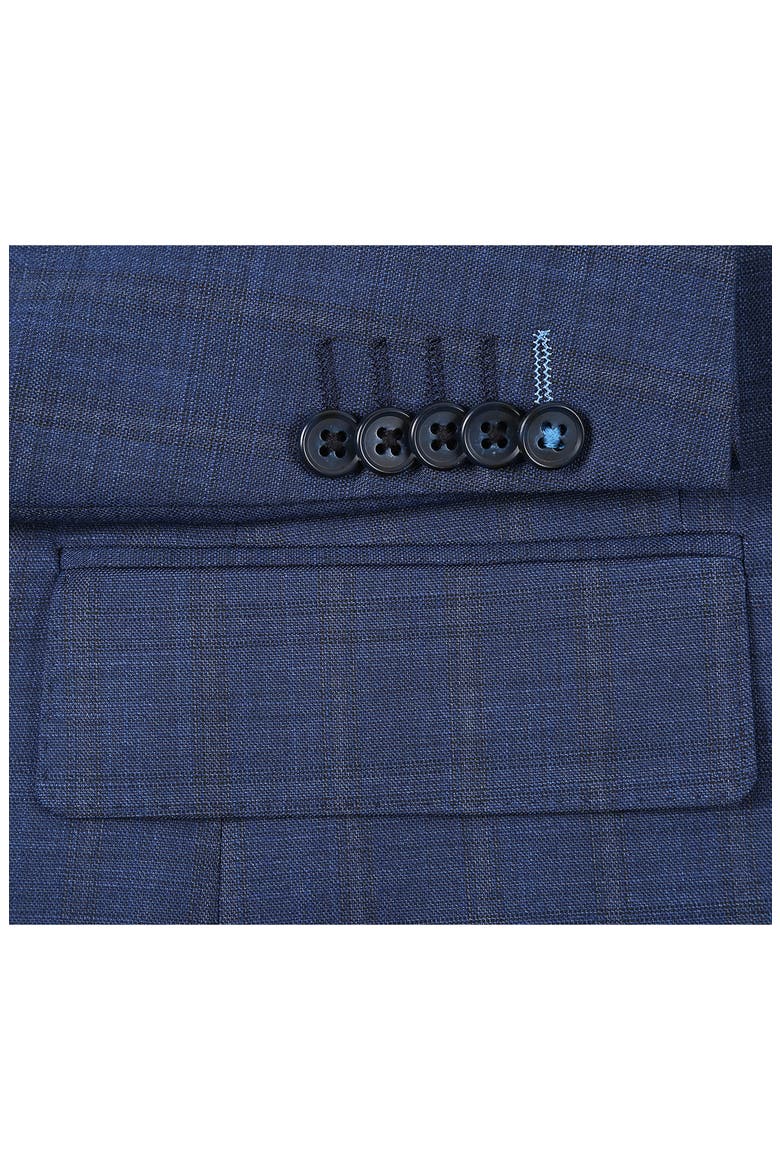 Two-Button Flat Front Suit, Alternate, color, BLUE
