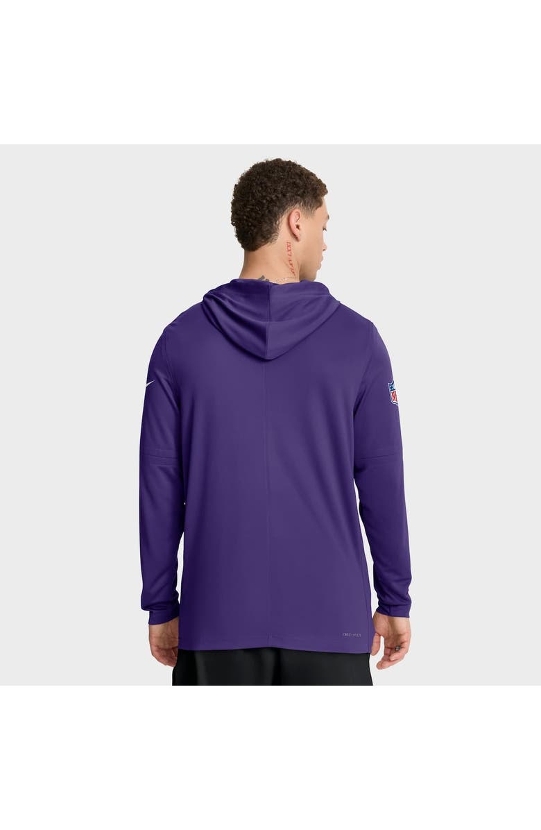 Nike Men's Nike Purple Minnesota Vikings Sideline Pure Fury Performance Long Sleeve Hoodie T-Shirt, Alternate, color, Purple