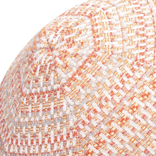 Elaine Smith Kaleidoscope Chenille Micro Check Indoor & Outdoor Woven Accent Orb Pillow In Brown