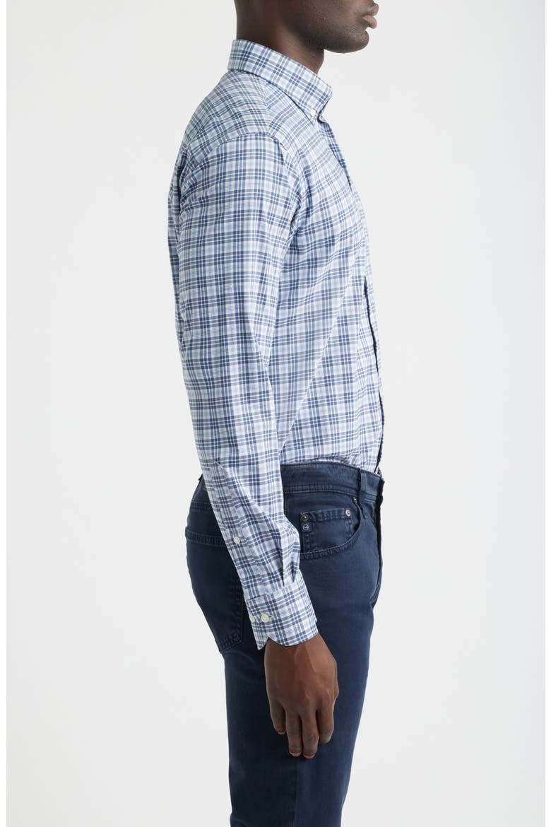 Shane Performance Twill Button-Down Shirt, Alternate, color, WINDY BLUE
