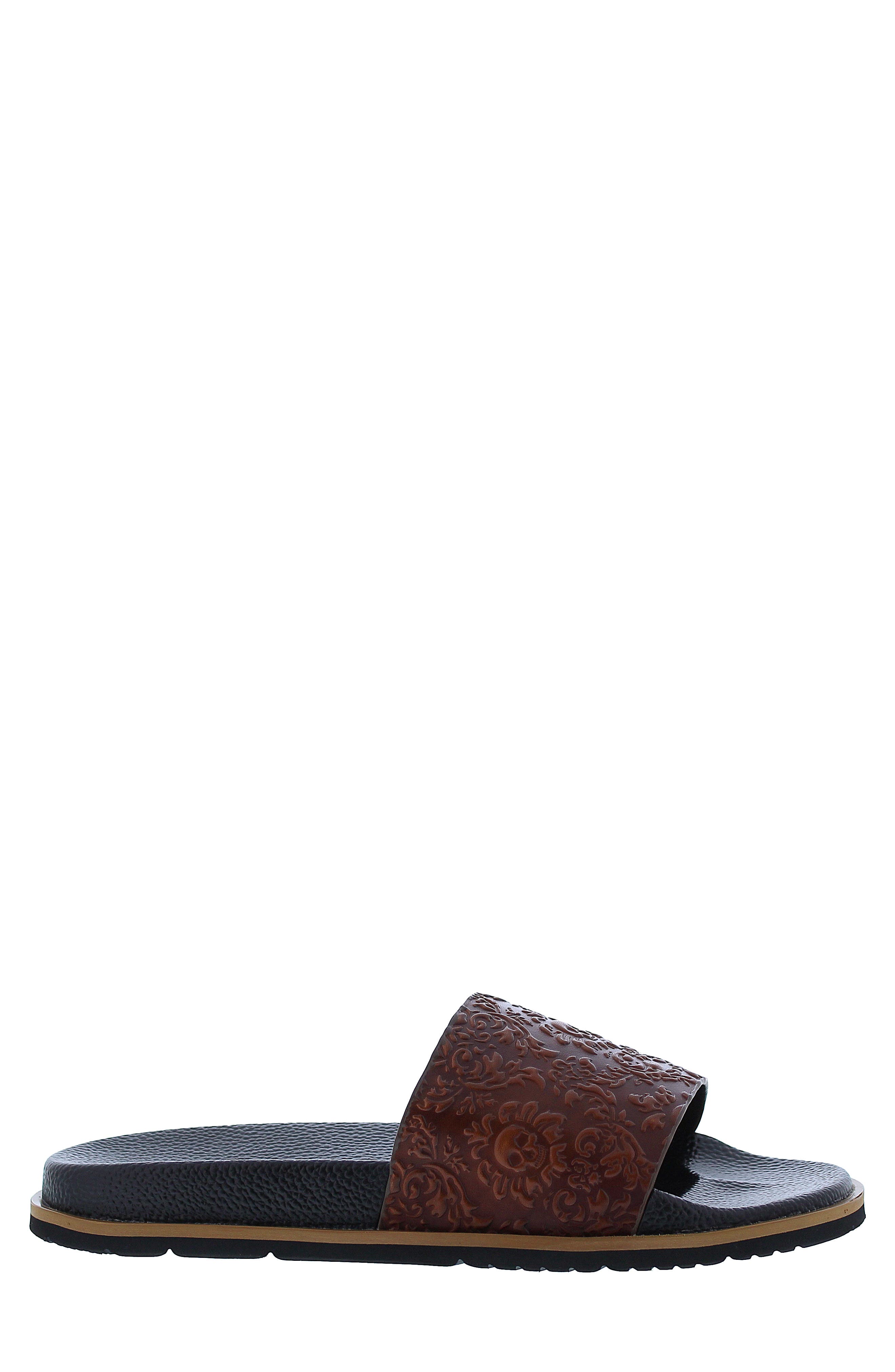 Understory Leather Slide Sandal, Alternate, color, COGNAC