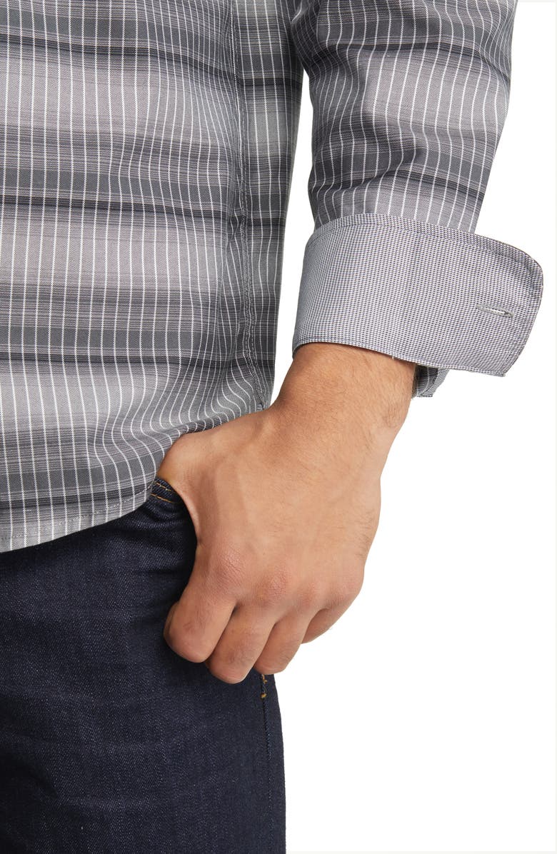 Tommy Bahama Lazlo Ombré Stripe Stretch Cotton & Silk Button-Up Shirt, Alternate, color, 