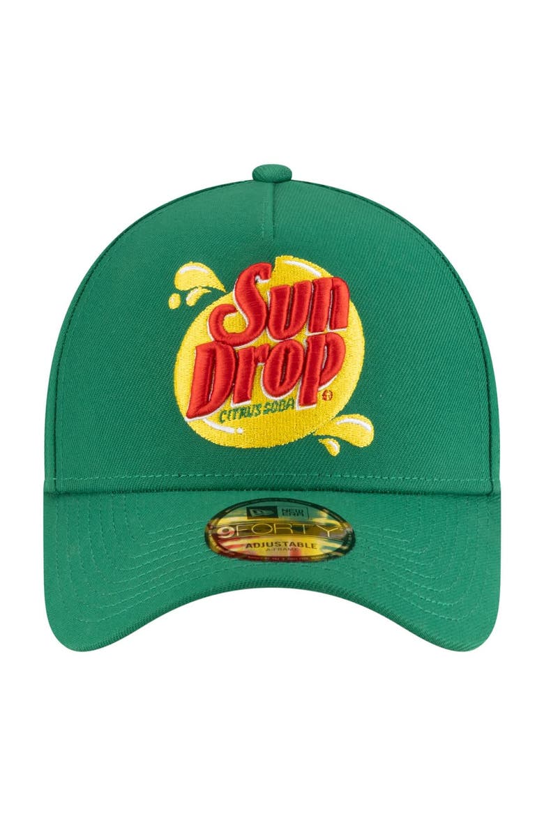 Men's New Era  Green NASCAR Dale Earnhardt Jr. Sun Drop 9FORTY A-Frame Adjustable Hat, Alternate, color, Green