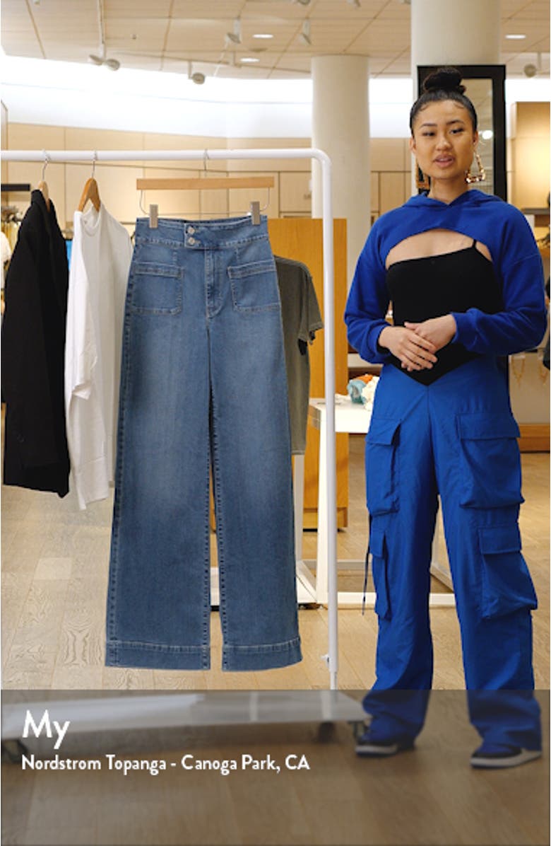 Le Hardy Patch Pocket High Waist Wide Leg Jeans, sales video thumbnail