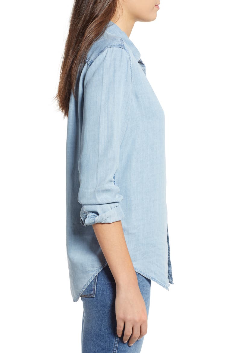 Nassau & Manhattan Chambray Shirt, Alternate, color, MID WASH