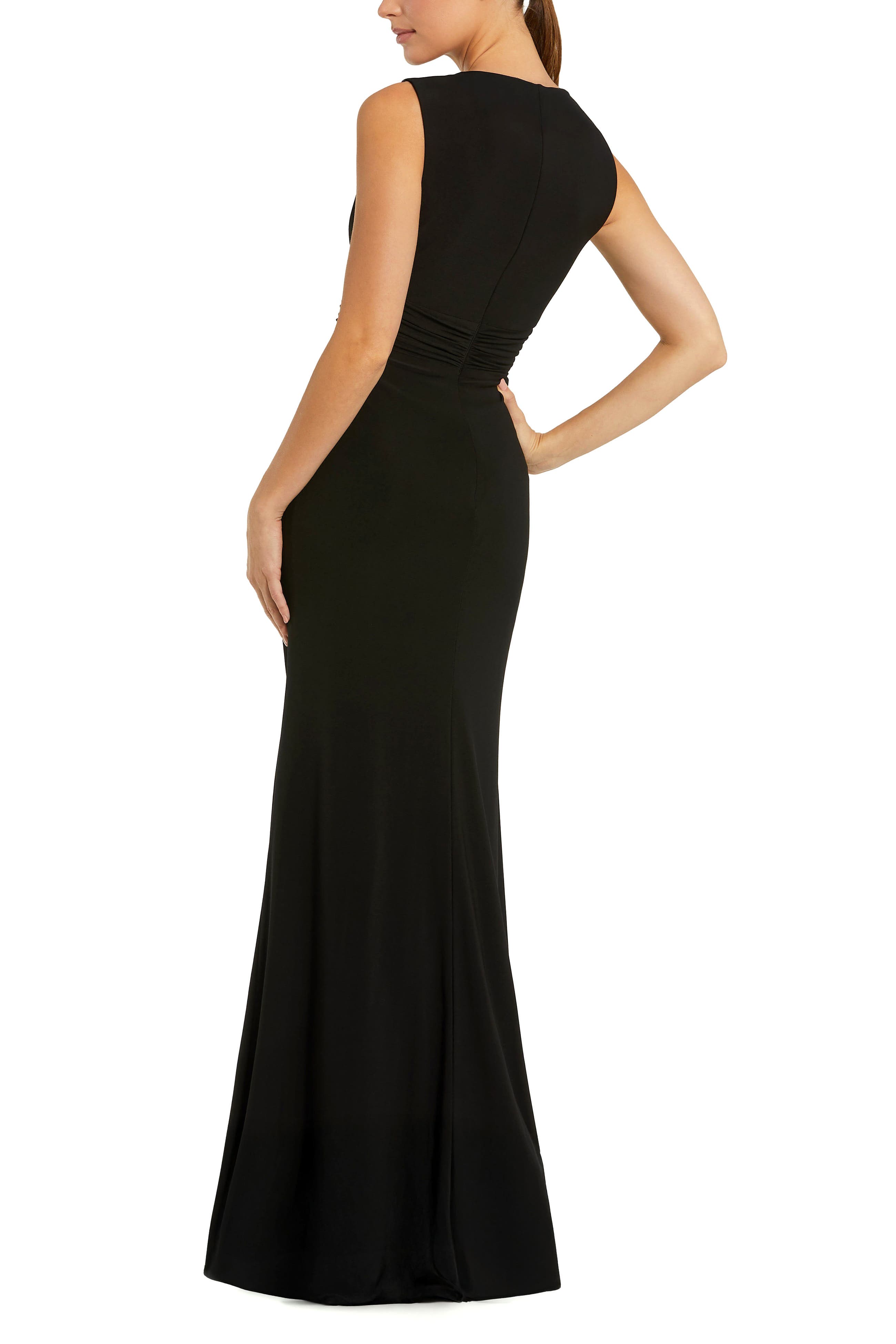 Jersey Twist Gown With Beaded Shoulders - image 2