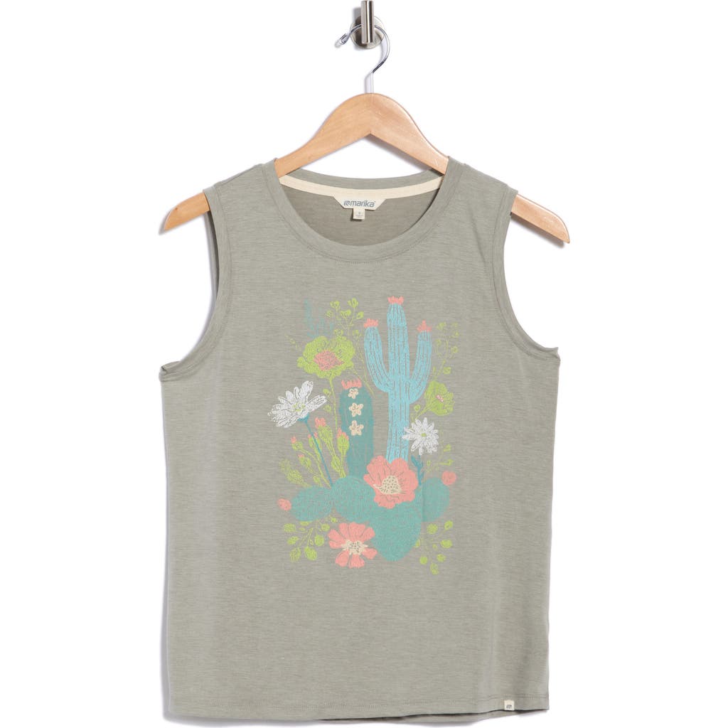 Marika Ana Graphic Tank In Gray