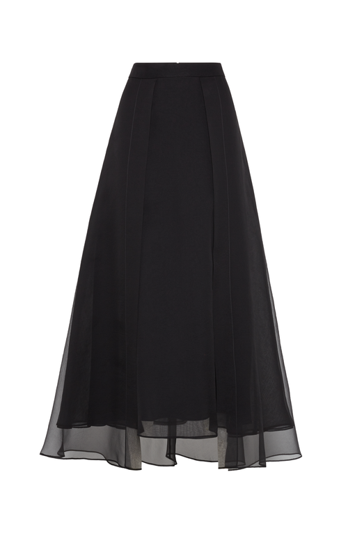 【関税込み】BRUNELLO CUCINELLI PANELED CIRCLE' SKIRT Brunello Cucinelli Paneled Circle Skirt In Black | ModeSens