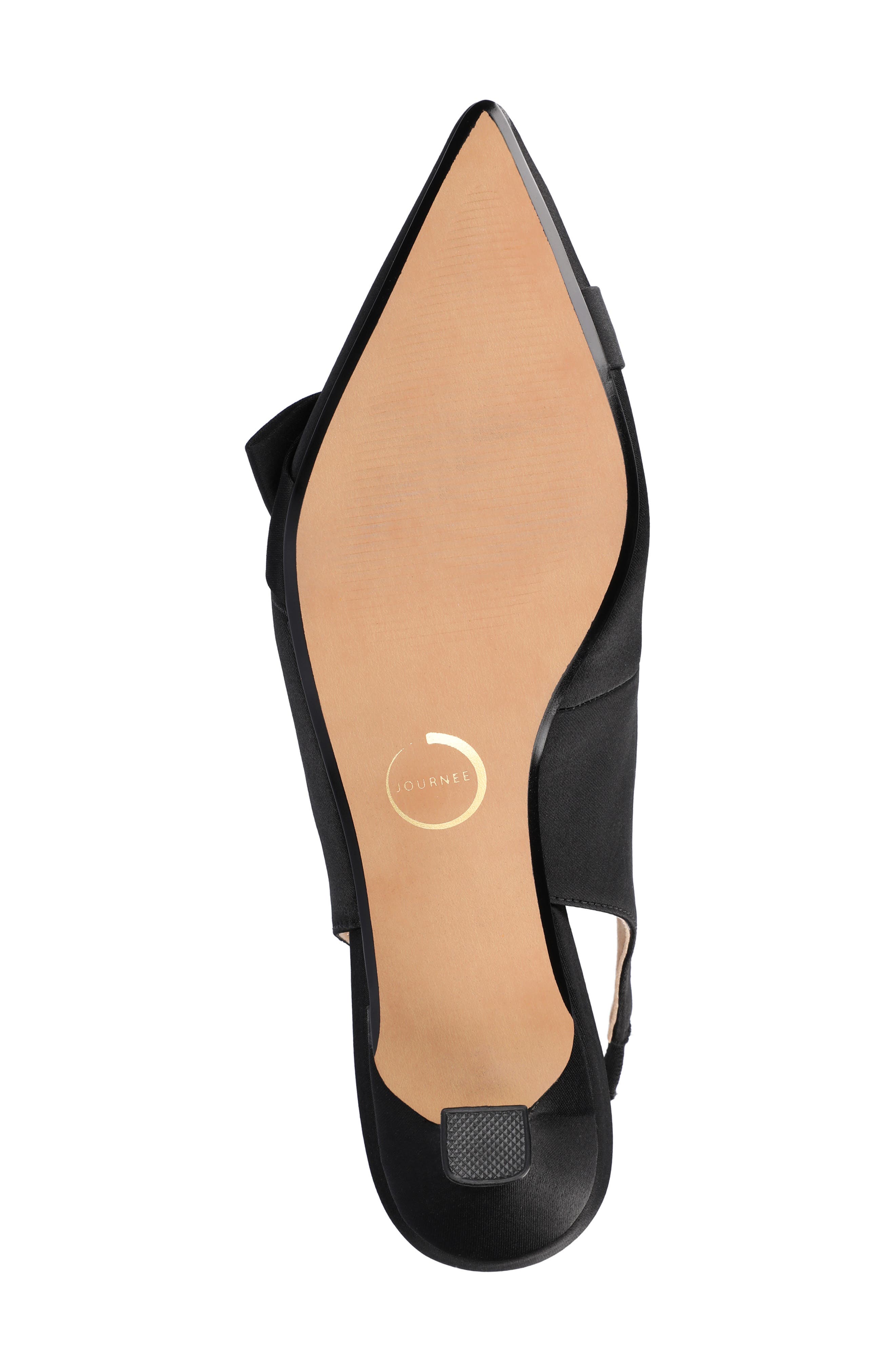 Journee Collection Paloma Slingback Pump, Alternate, color, Satin/Black