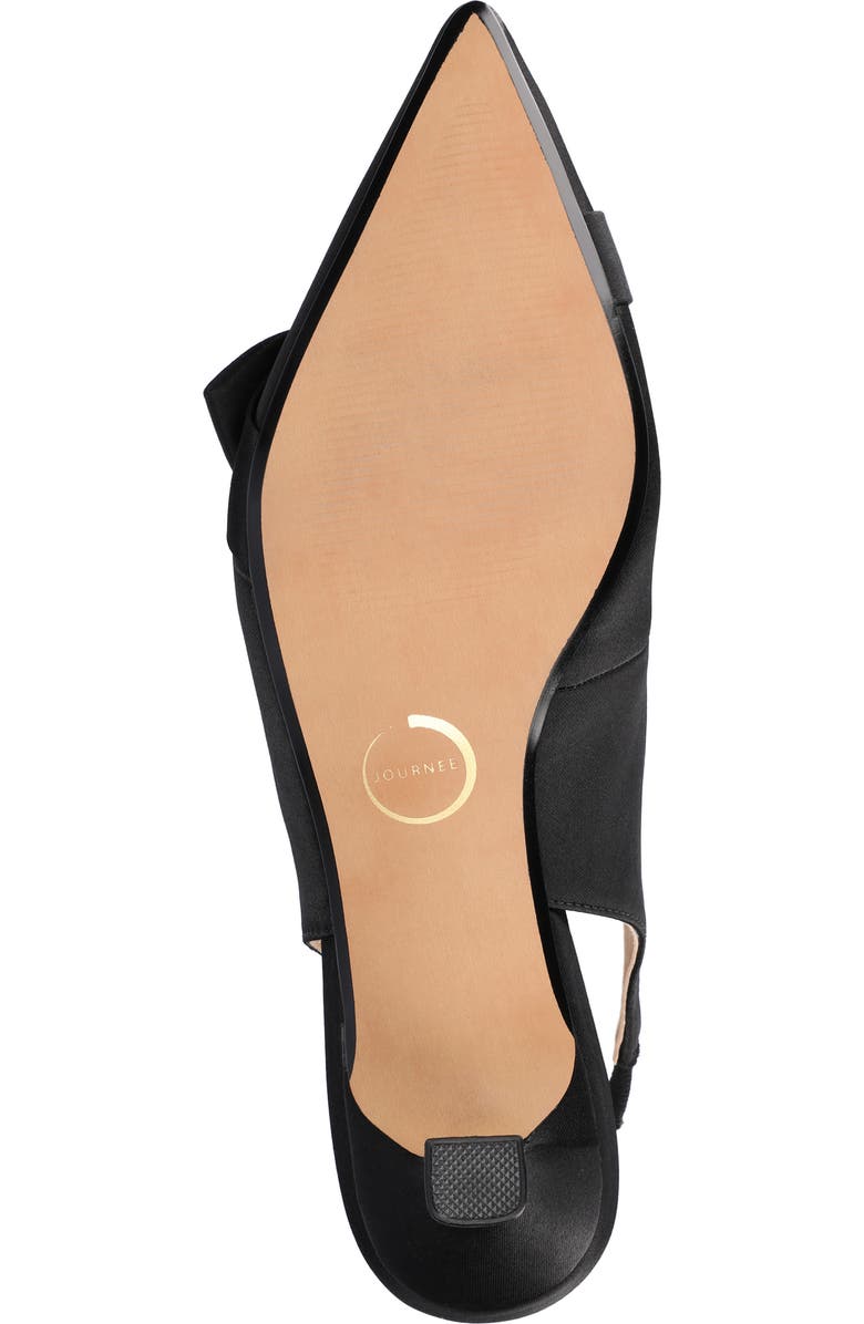 Journee Collection Paloma Slingback Pump, Alternate, color, Satin/Black